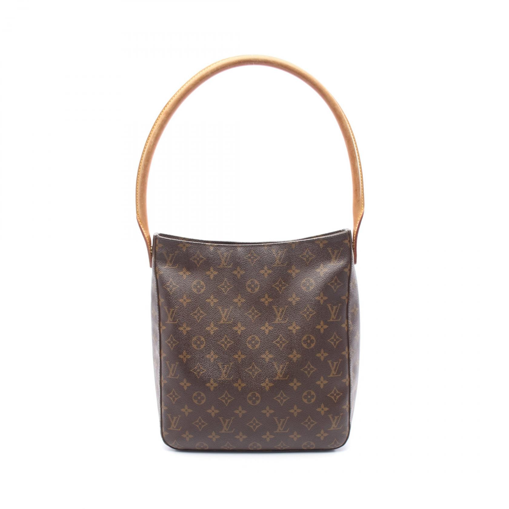 ルイ・ヴィトン LOUIS VUITTON ルーピングGM ショルダーバッグ バッグ PVCコーティングキャンバス レザー モノグラム レディース ブラウン系 M51145 【中古】