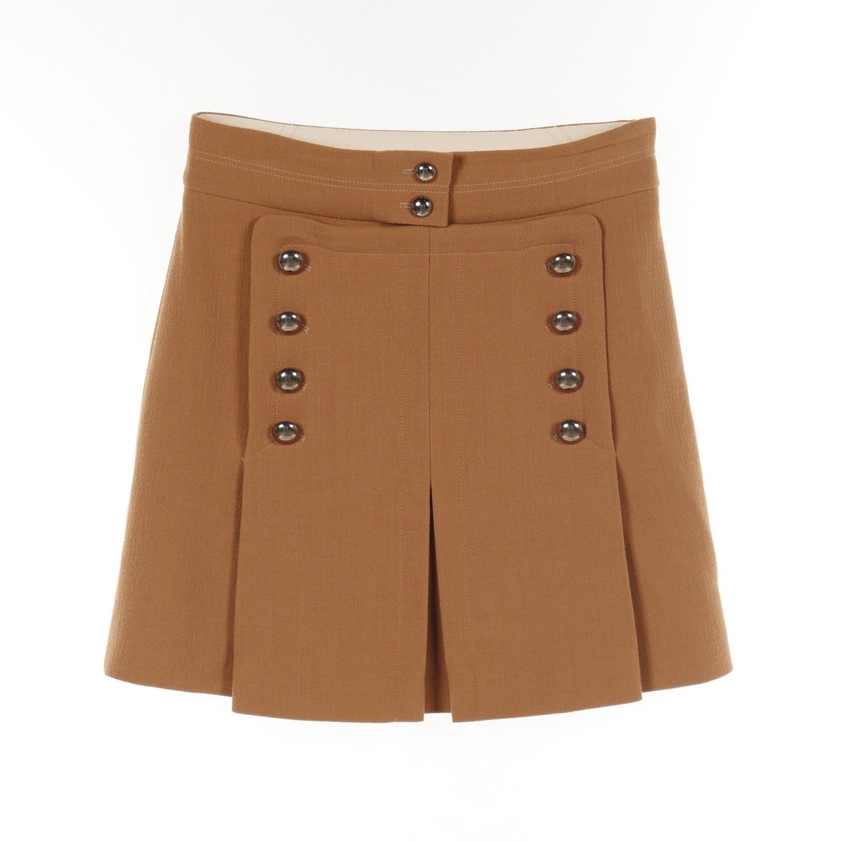 クロエ Chloe スカート 衣料品 ボトムス ウール レディース ブラウン系 【中古】