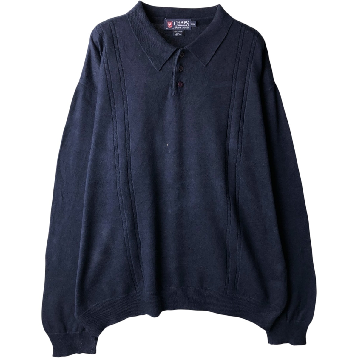 古着 ラルフローレン Ralph Lauren CHAPS チャップス ポロニットセーター メンズXXL相当/eaa637225