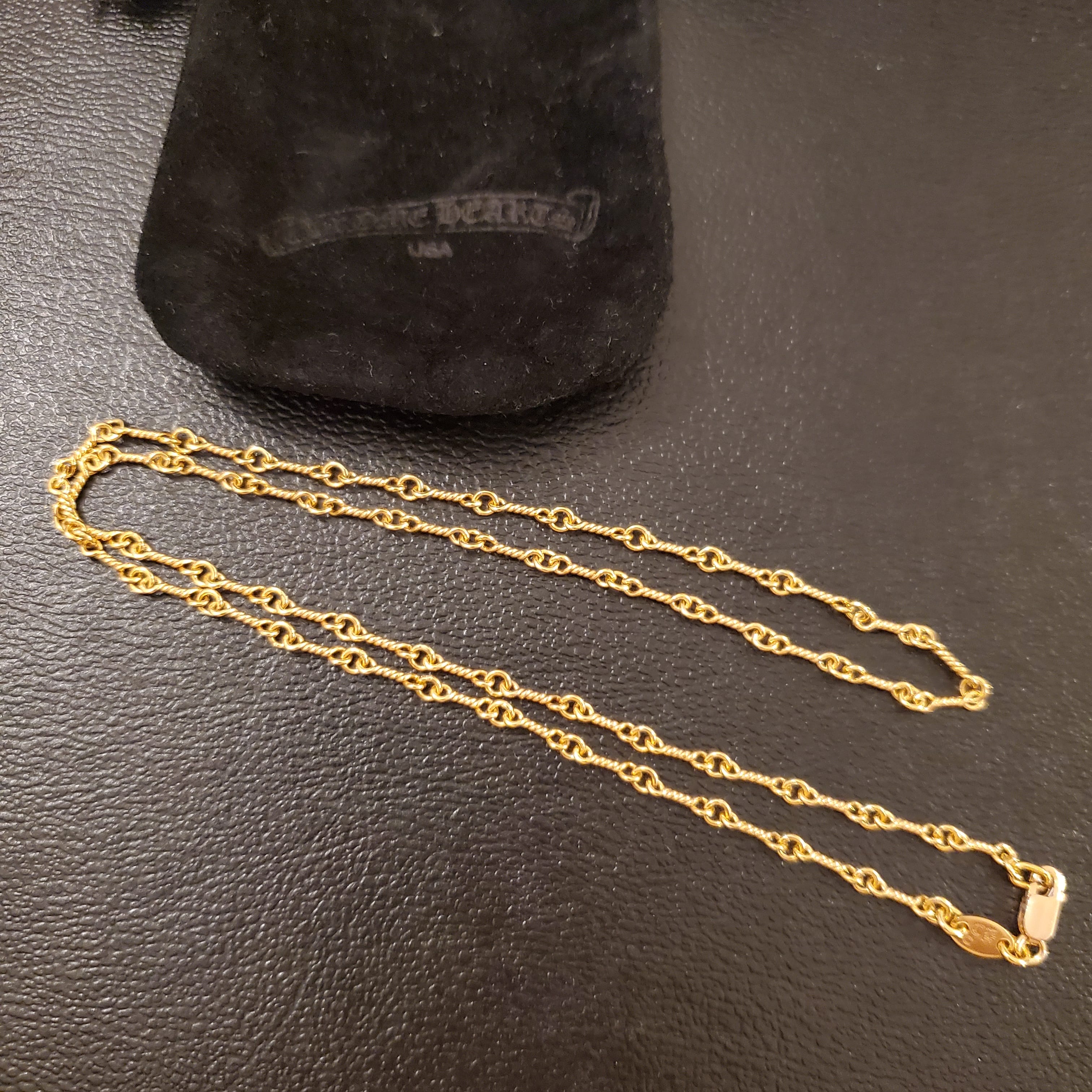 Chrome Hearts 22K Roll Chain Necklace "Yellow Gold"
