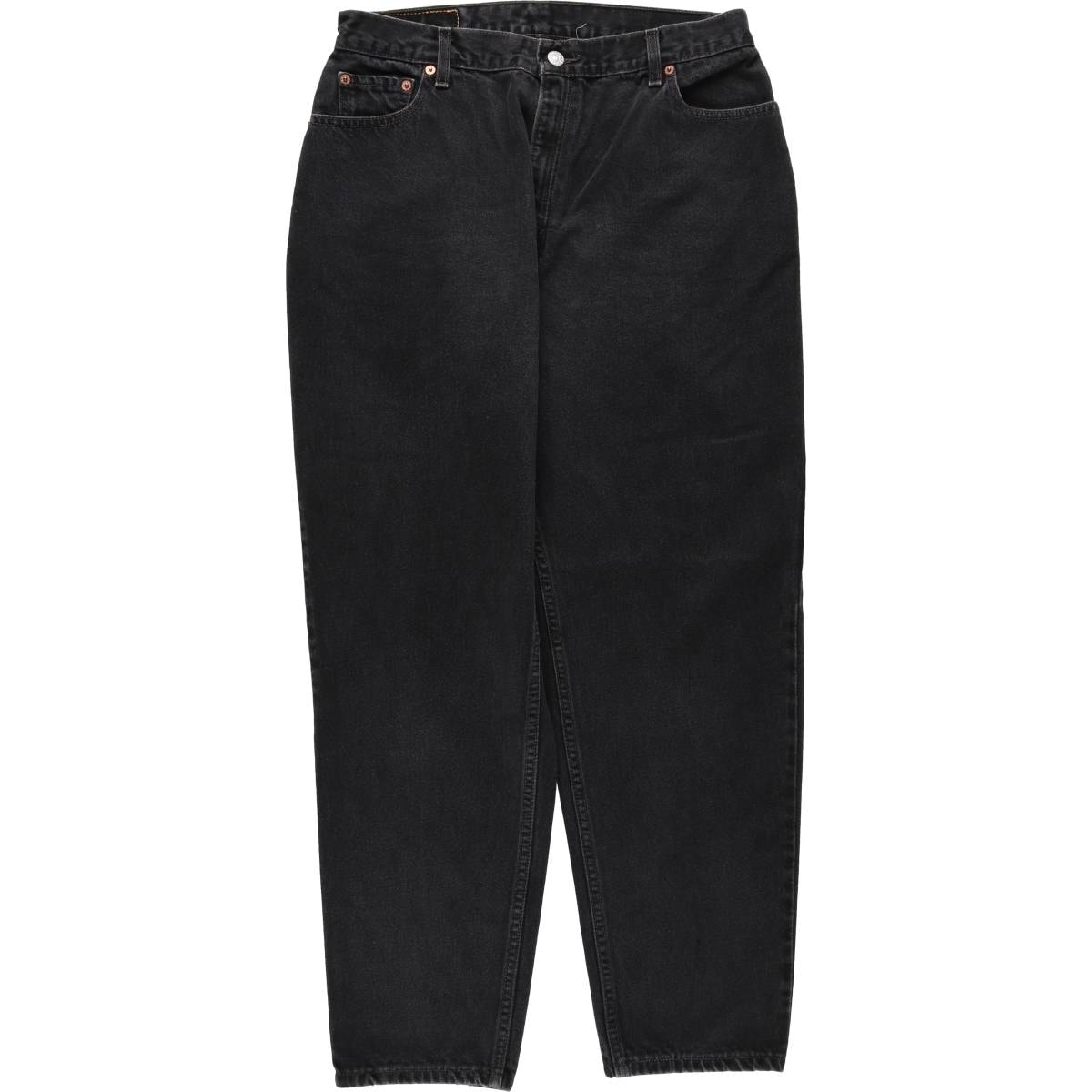 古着 90年代 リーバイス Levi's 550 RELAXED FIT ブラックデニム テーパードデニムパンツ USA製 メンズw33相当 ヴィンテージ/eaa663189