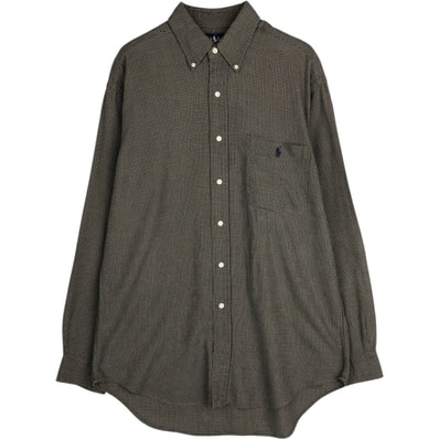 古着 ラルフローレン Ralph Lauren BLAIRE 長袖 ボタンダウンチェックシャツ メンズM相当/eaa629094