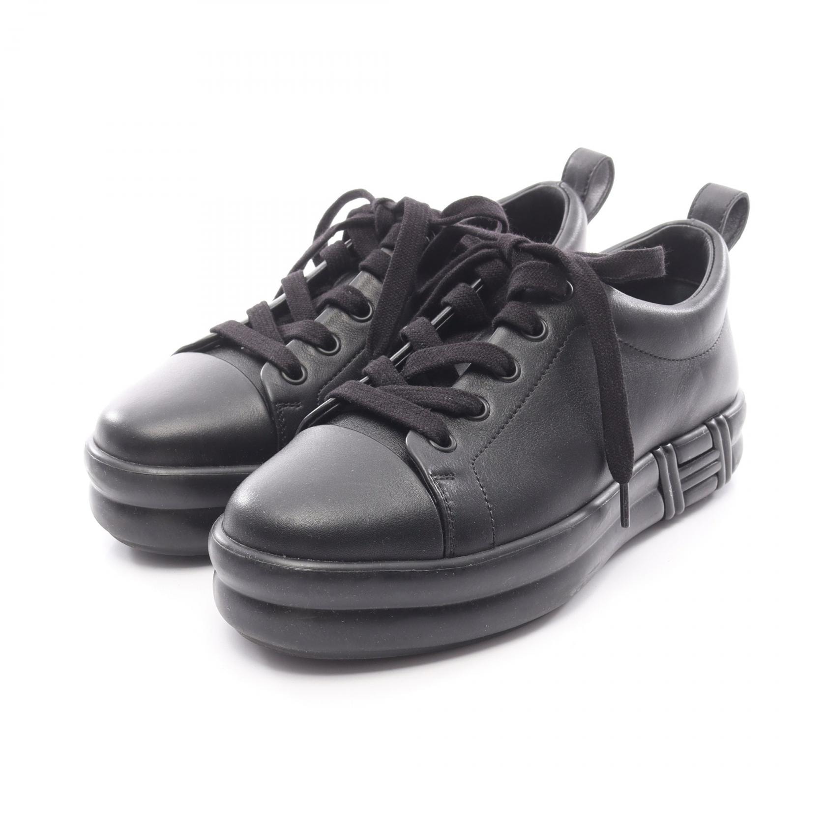 エルメス HERMES ハッピー スニーカー 靴 レザー レディース ブラック系 【中古】