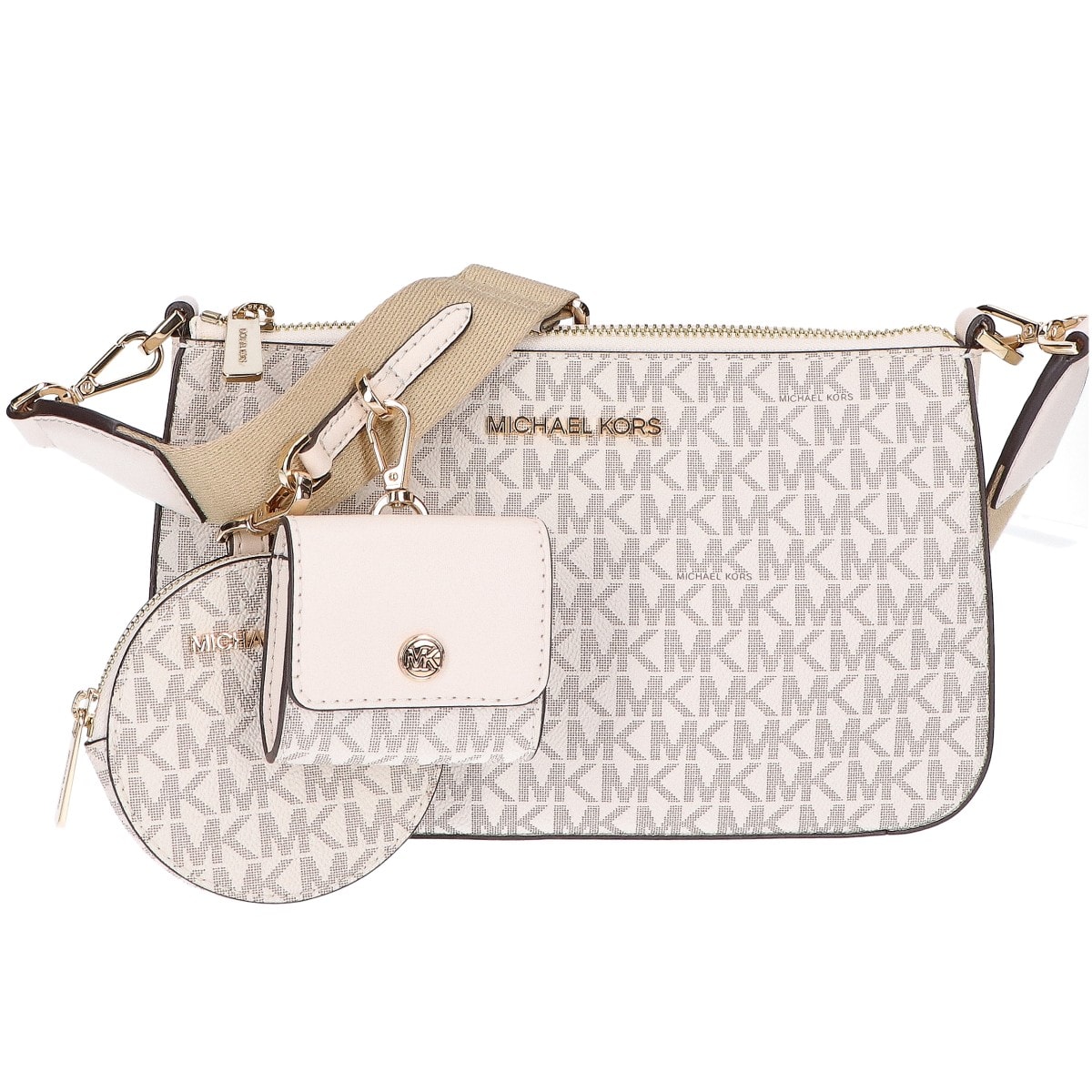 マイケルコース 【美品】35S2GTVC1B JET SET TRAVEL クロスボディ ウィズ テックアタッチ スモール MKシグネチャー