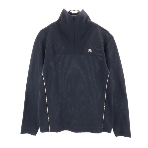 BURBERRY GOLF バーバリーゴルフ 日本製 三陽商会 ゴルフ 長袖 ハーフジップ ウェア M ブラック系