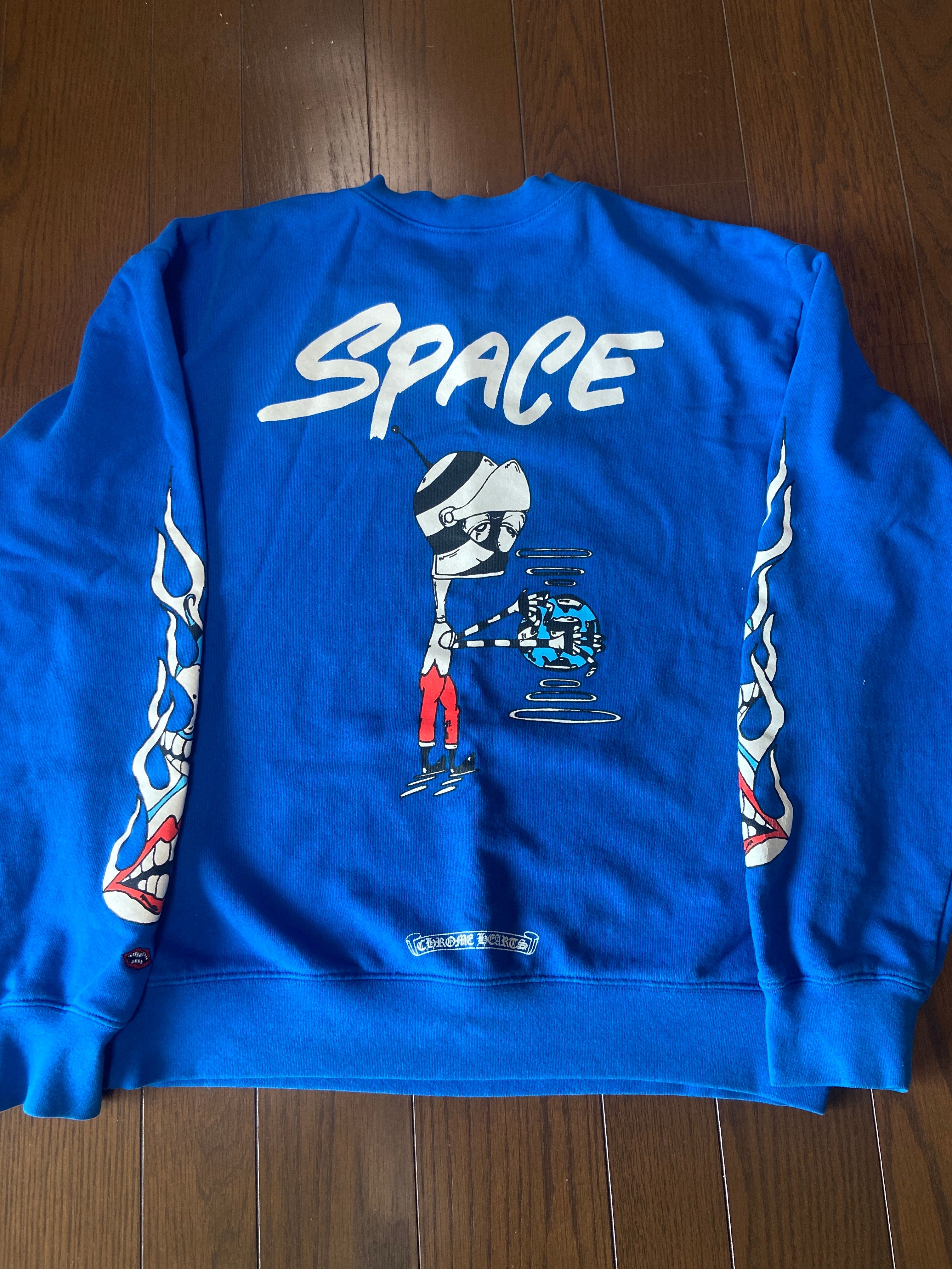 Chrome Hearts Matty Boy Space Crewneck Sweatshirt "Blue"