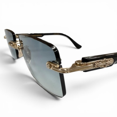 Chrome Hearts DEEP II Rimless Sunglasses "Black/Gold"