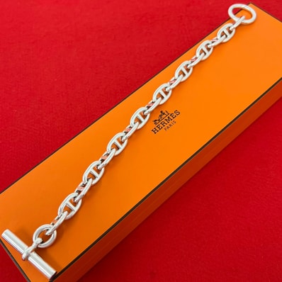 HERMES エルメス シェーヌダンクル MM 17コマ ブレスレット マルジェラ期 シルバー925 ブレスレット シルバー
23479