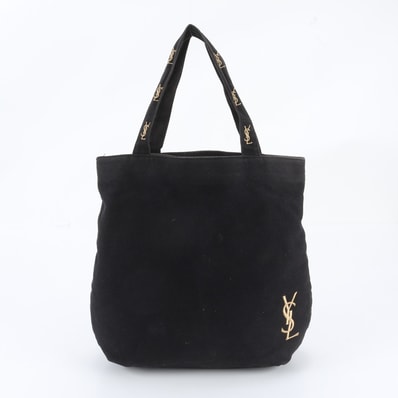 イヴ サンローラン YSL ロゴ 刺繍トート バッグ
