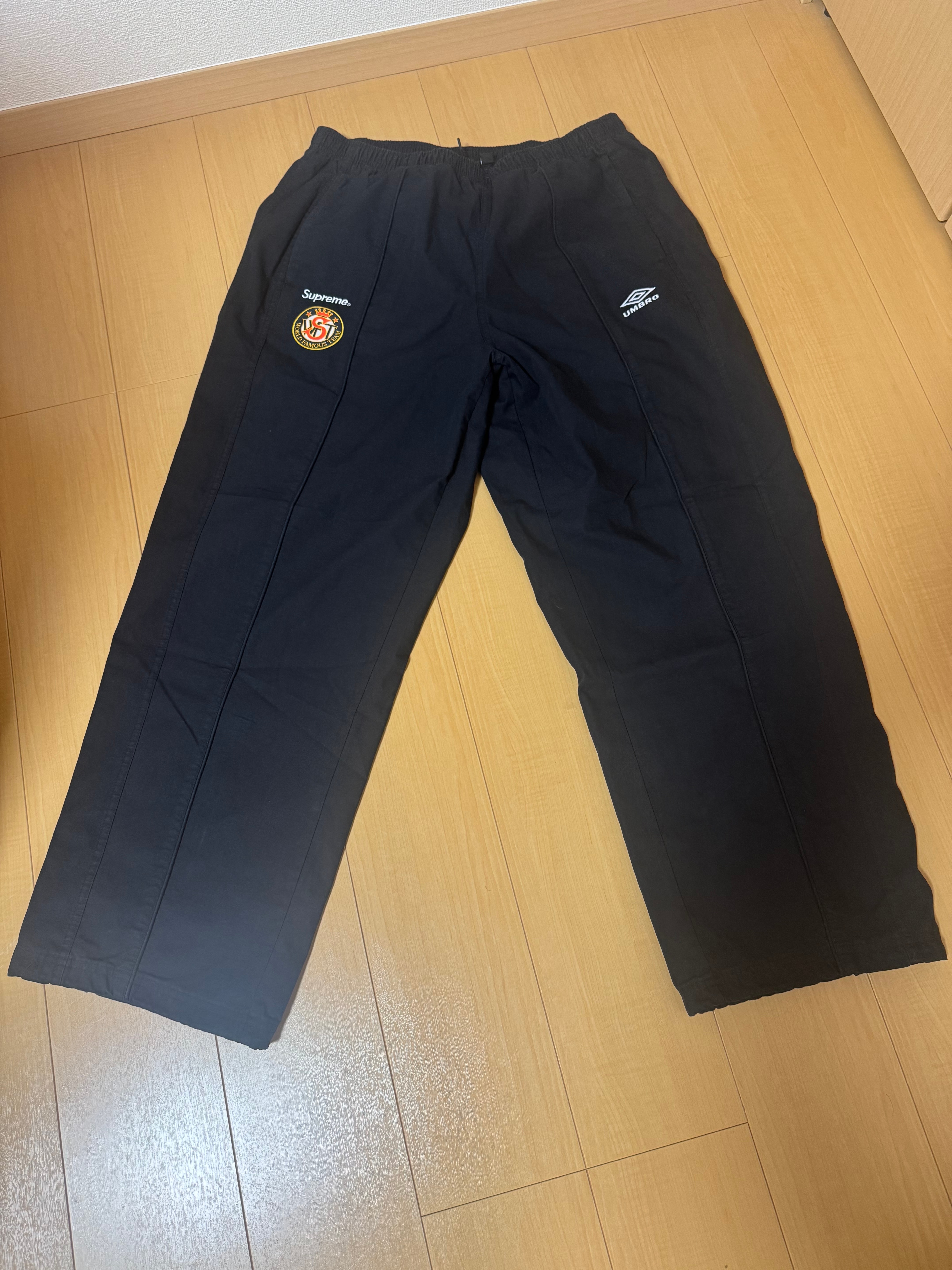 シュプリーム x アンブロ コットンリップストップ トラックパンツ (26SS) "ブラック"