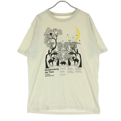 graniph グラニフ 半袖 グラフィック Tシャツ L ベージュ系