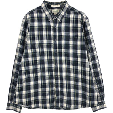 古着 エルエルビーン L.L.Bean TRADITIONAL FIT 長袖 ボタンダウン フランネルシャツ メンズL相当/eaa675600