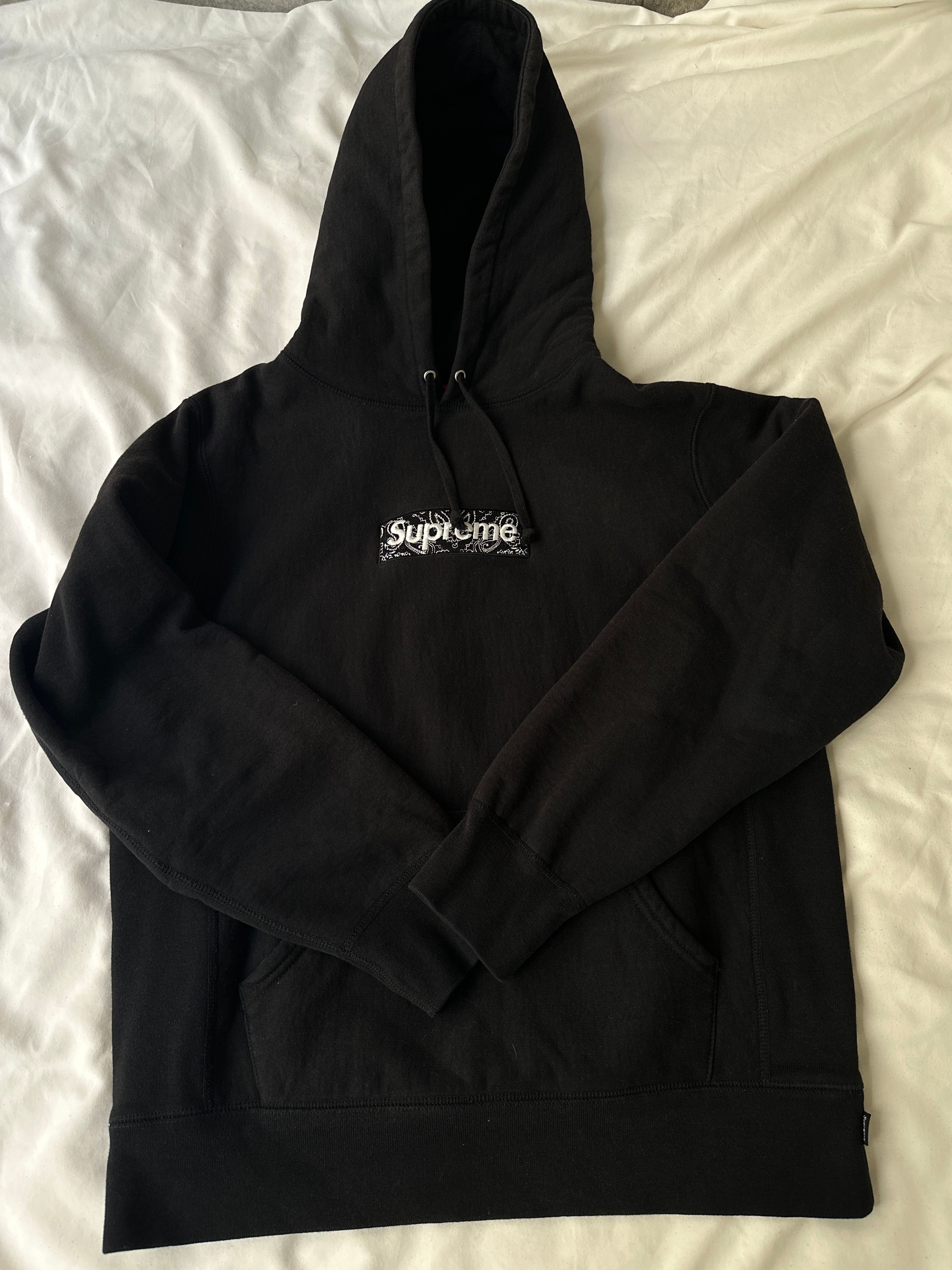 Supreme Bandana Box Logo Hooded Sweatshirt "Black"