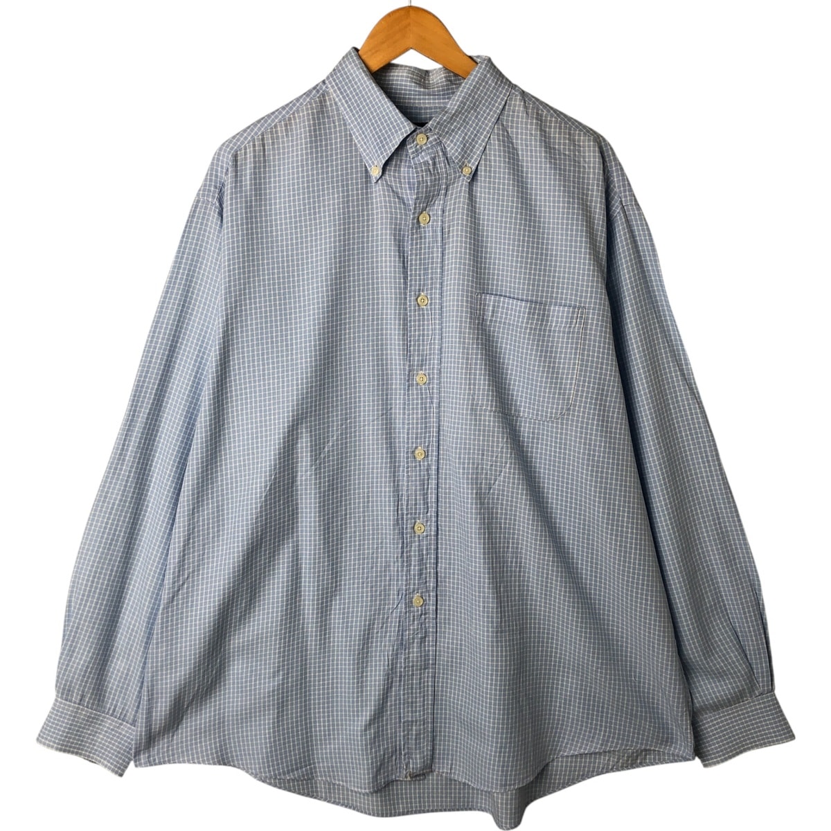 古着 ブルックスブラザーズ Brooks Brothers 長袖 ボタンダウンチェックシャツ USA製 メンズXL相当/eaa543602