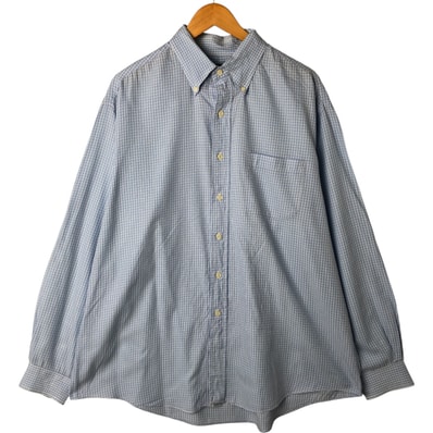 古着 ブルックスブラザーズ Brooks Brothers 長袖 ボタンダウンチェックシャツ USA製 メンズXL相当/eaa543602