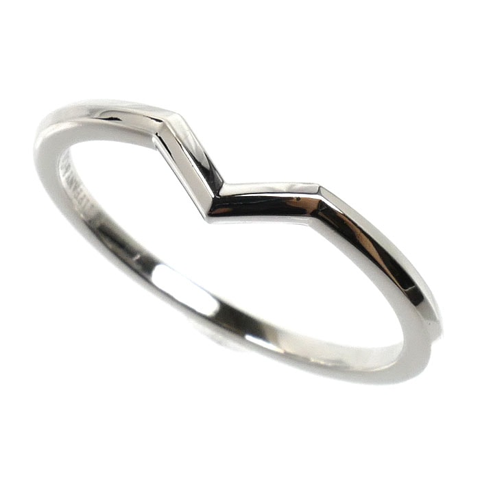 TIFFANY&Co. ティファニー Pt950プラチナ Vバンド リング・指輪 15号 2.8g レディース【中古】【美品】