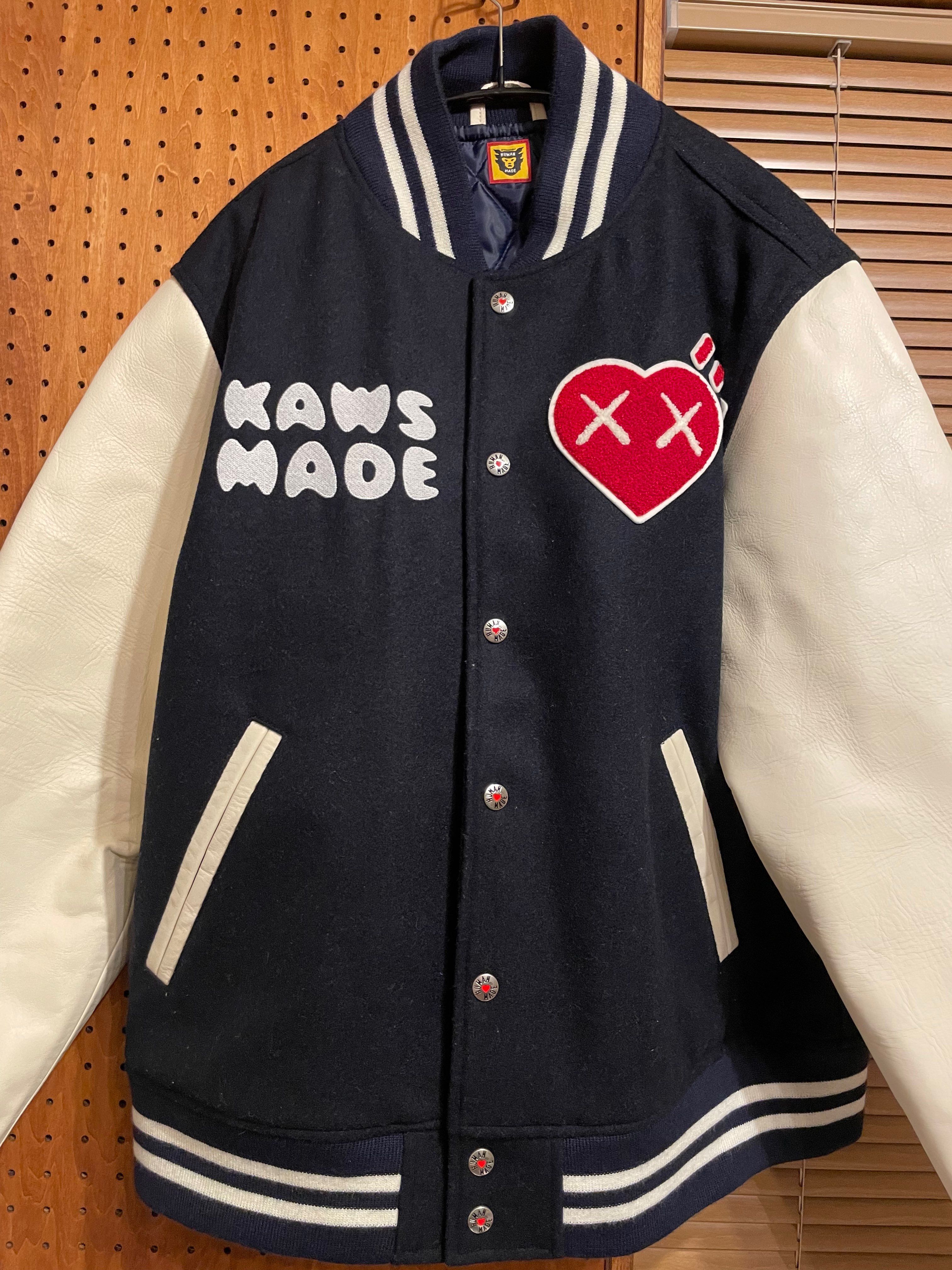HUMAN MADE x KAWS VARSITY JACKET "Navy"