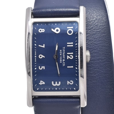 ティファニー TIFFANY&Co. 36668694 イーストウエストミニ ブルー クォーツ レディース 美品 腕時計 R#149190