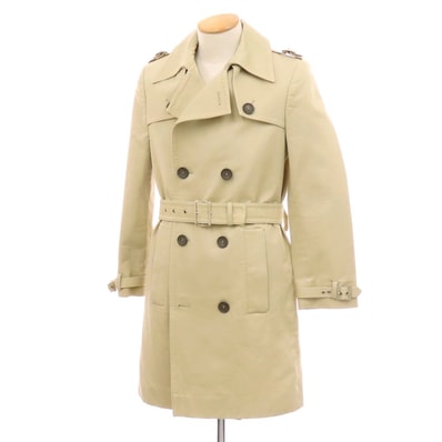 【中古】バレンシアガ BALENCIAGA コットン トレンチコート ベージュ【サイズ44】【メンズ】