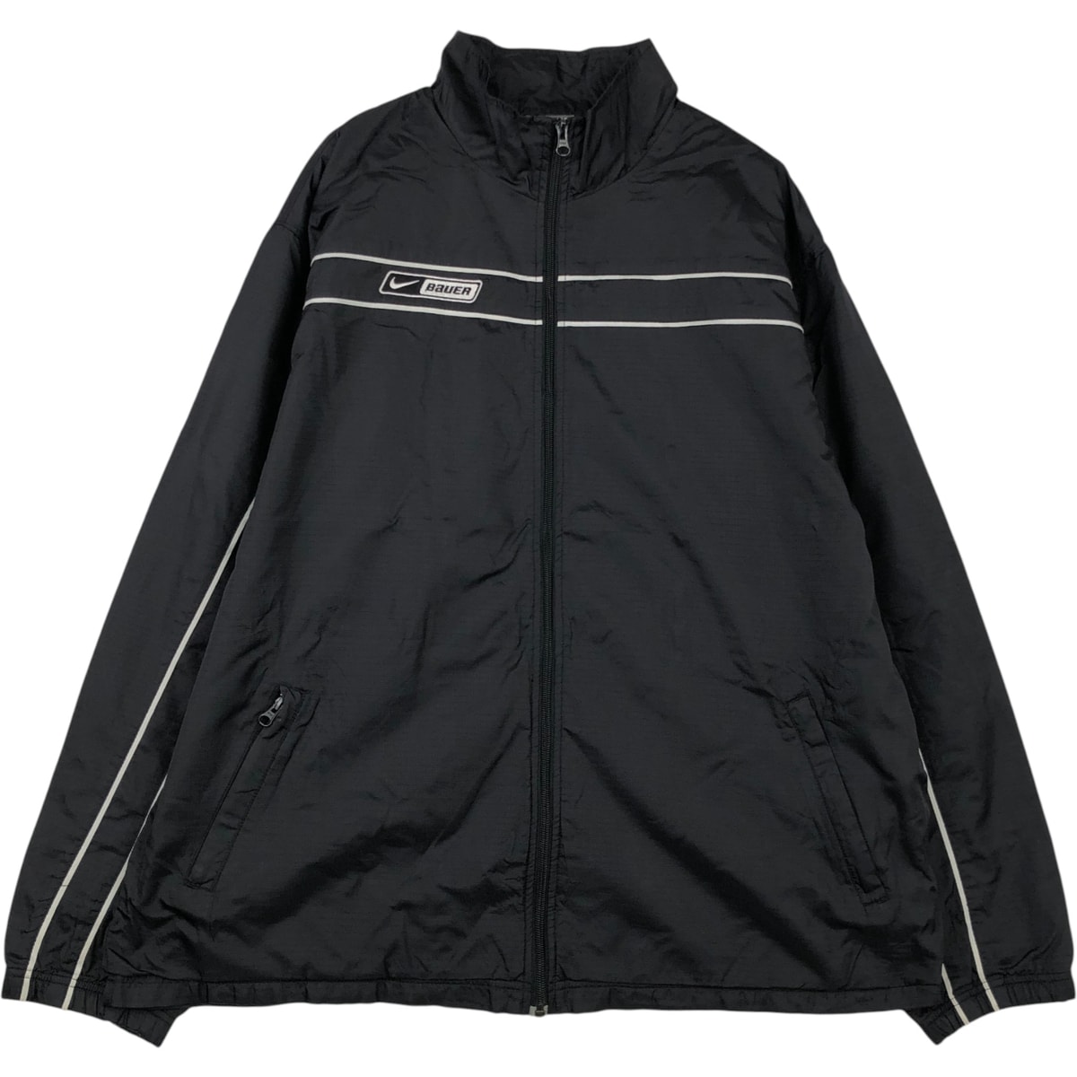 古着 00年代 ナイキ NIKE BAUER バウアー リップストップ ナイロンジャケット メンズXL相当/eaa619902