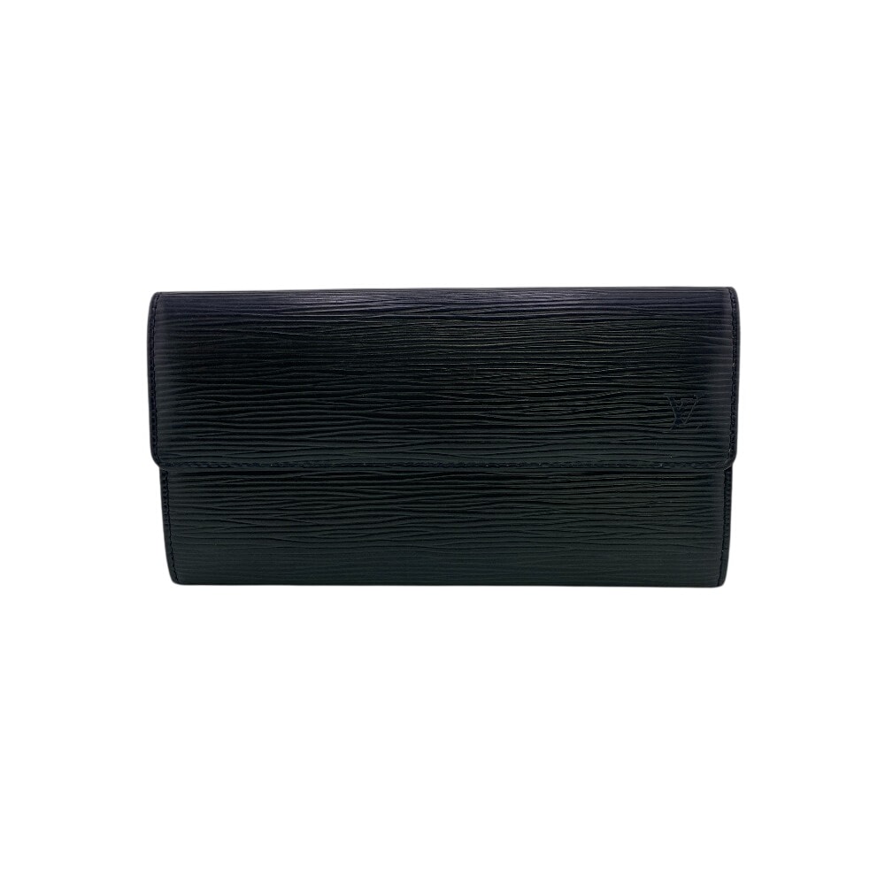 ルイヴィトン LOUIS VUITTON 長財布 エピ ポルトフォイユ サラ フラップ 二つ折り ロングウォレット M63742 ブラック