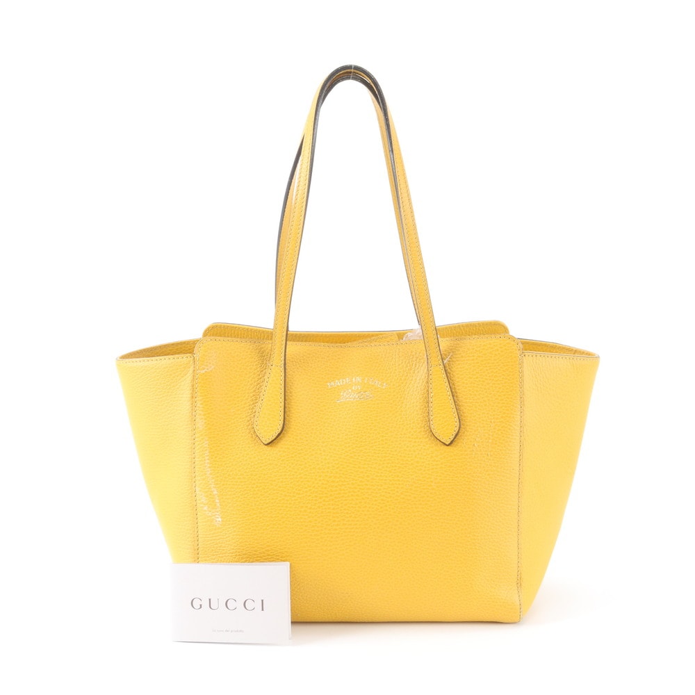 必見！新品！Gucci グッチ トートバッグ マイクロGG レザー イエロー 必見！新品！Gucci グッチ トートバッグ マイクロGG レザー イエロー