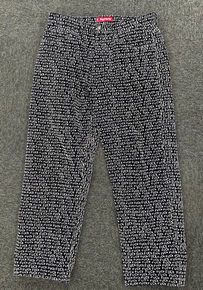Supreme Fuck Stitch Loose Fit Jean "Black"