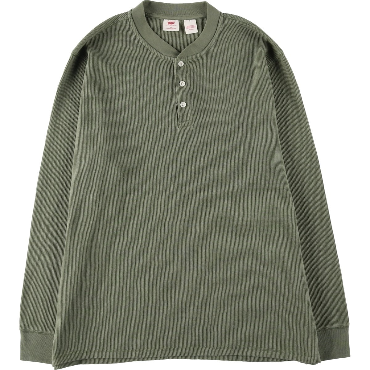 古着 リーバイス Levi's STANDARD FIT ヘンリーネック サーマルロングTシャツ メンズXL相当/eaa620376