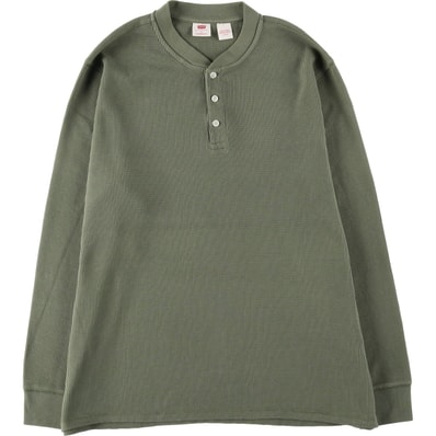 古着 リーバイス Levi's STANDARD FIT ヘンリーネック サーマルロングTシャツ メンズXL相当/eaa620376