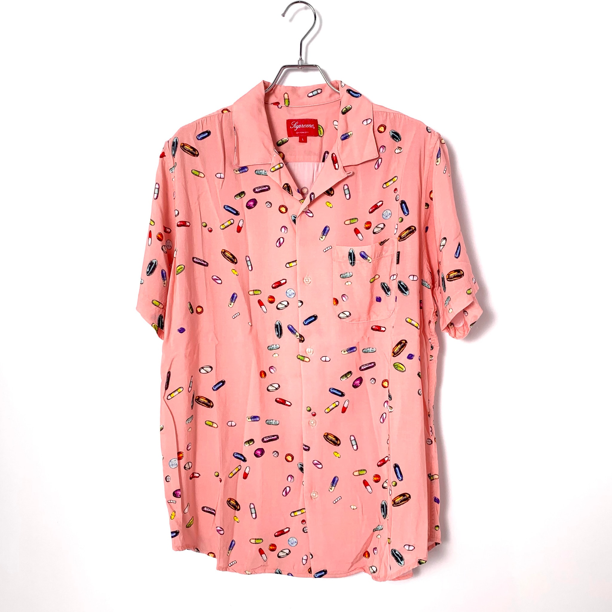 Supreme Pills Rayon Shirt "Pink"