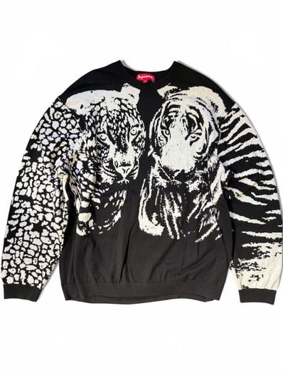 Supreme Big Cats Jacquard L/S Top "Black"