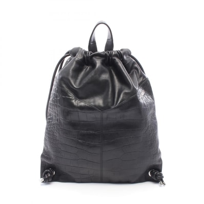 ジミーチュウ JIMMY CHOO MARLON マーロン リュックサック バックパック バッグ レザー レディース ブラック系 【中古】