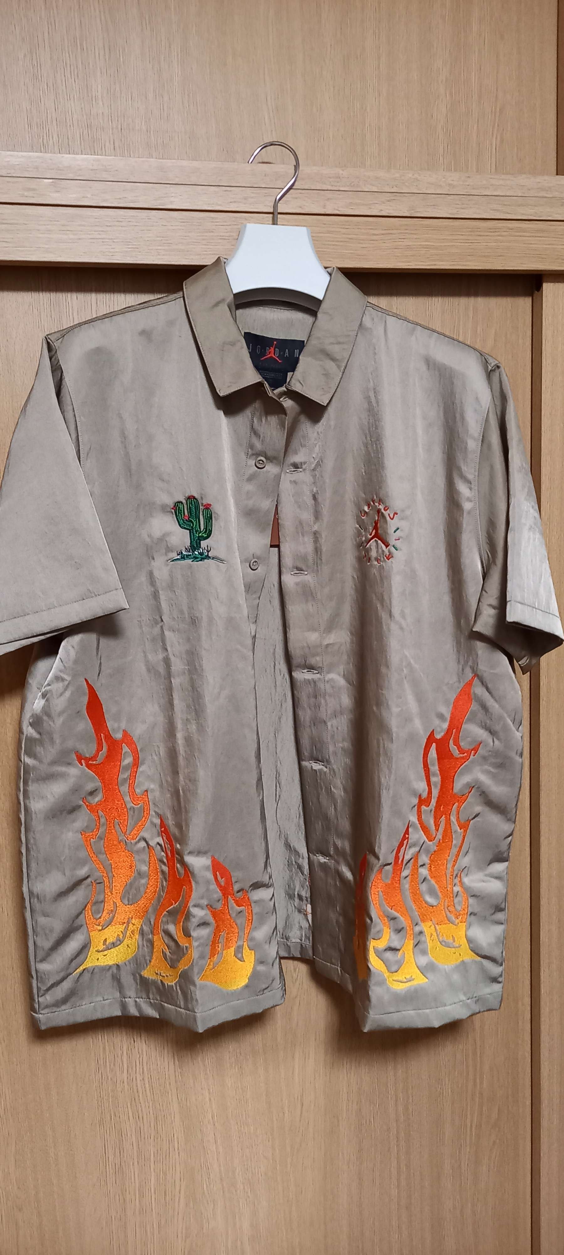 Air Jordan x Travis Cactus Jack Button Down Shirt "Khaki Desert"