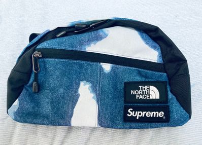 Supreme x The North Face Bleached Denim Print Roo II "Indigo"