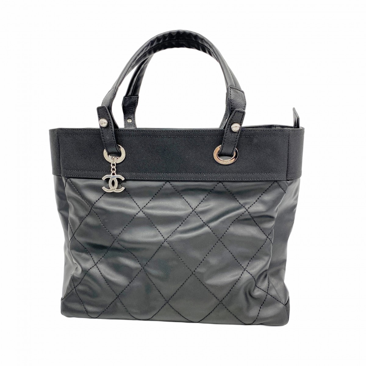 CHANELシャネル CHANEL◇復刻トートバッグ_キャビアスキン/牛革/BLK