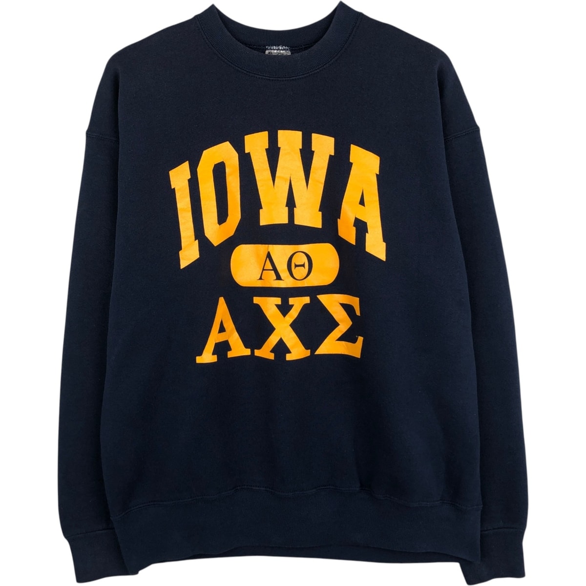 古着 フルーツオブザルーム FRUIT OF THE LOOM IOWA アイオワ大学 HEAVY 3連プリントカレッジスウェットシャツ トレーナー USA製 メンズXL相当/eaa625667