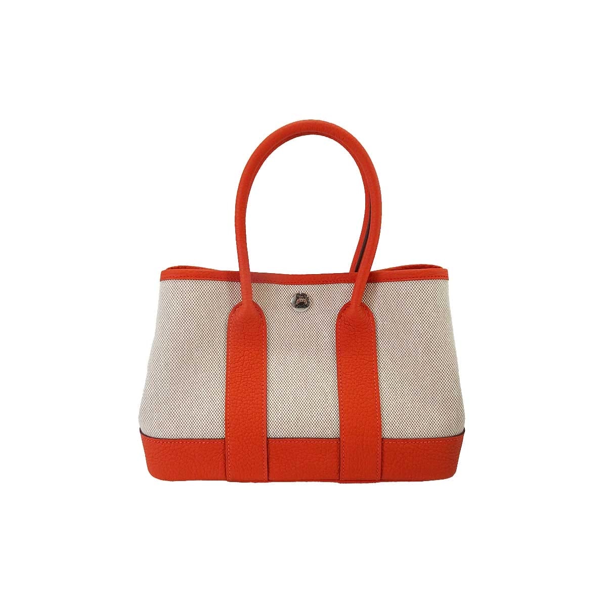 【渋谷並木橋店】HERMES エルメス ハンドバッグ ネオ ガーデンパーティ 23 オレンジ トワルクリスヴァイキング/ネゴンダ シルバー金具 K刻印 新品