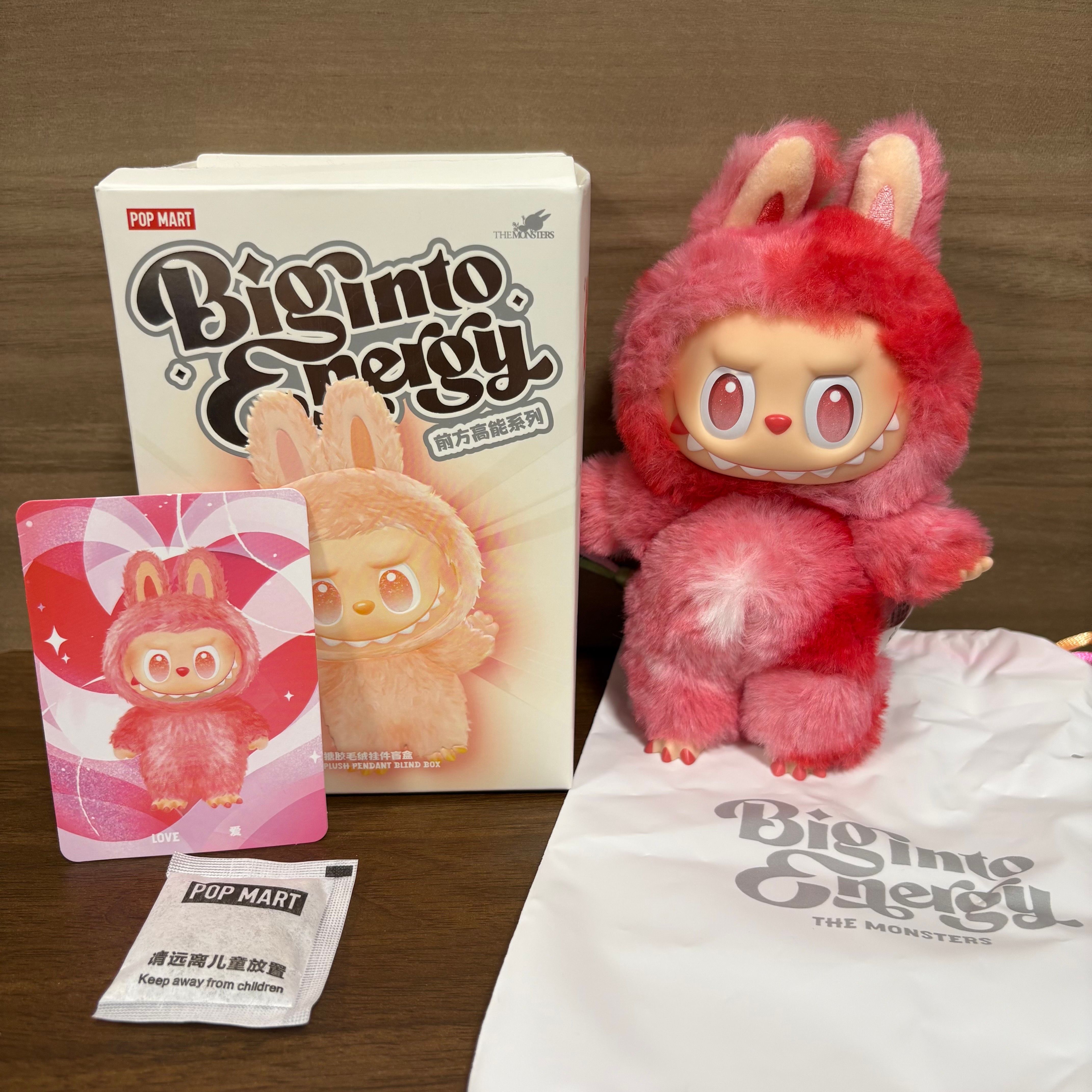 POP MART THE MONSTERS (LABUBU) Big into Energy Series Plush Pendant LOVE