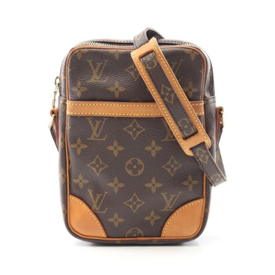 ルイ・ヴィトン LOUIS VUITTON ダヌーブ ショルダーバッグ バッグ PVCコーティングキャンバス レザー モノグラム レディース ブラウン系 M45266 【中古】