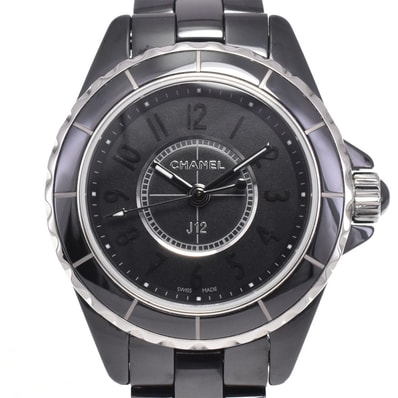 値下 シャネル CHANEL H4196 J12 ブラック クォーツ レディース 美品 腕時計 H#147800