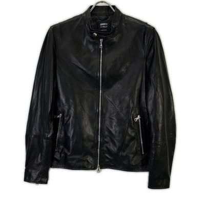 エンメティー 9603-4 ブラック ラムスキン KELSO シングルレザージャケット 46
