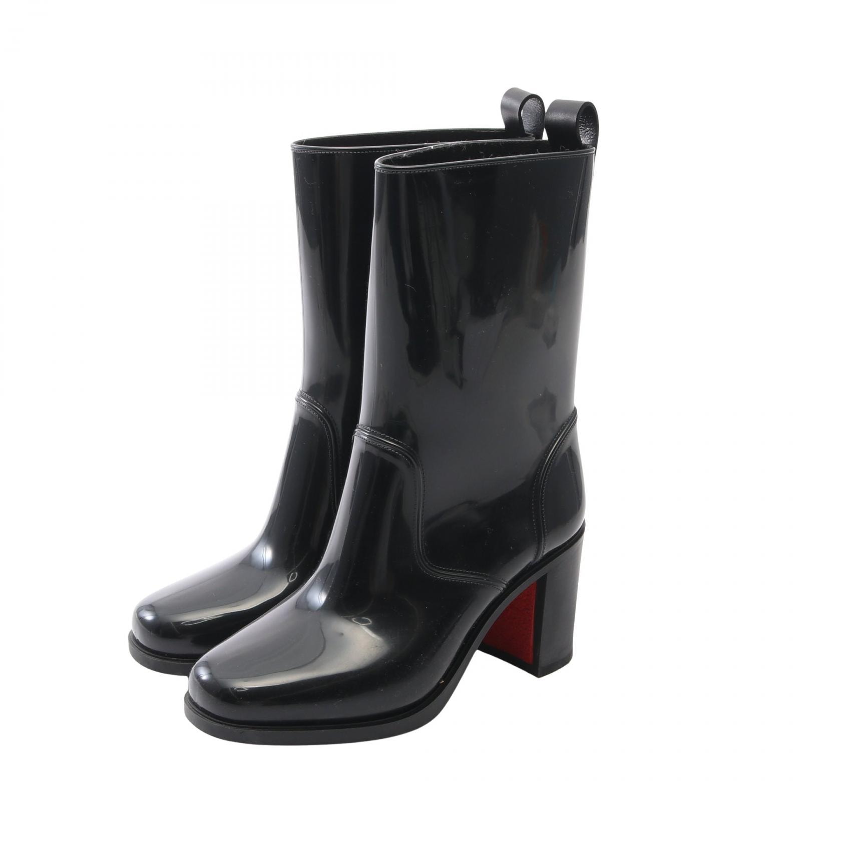 クリスチャンルブタン Christian Louboutin ブーツ レインシューズ 靴 ラバー レディース ブラック系 【中古】