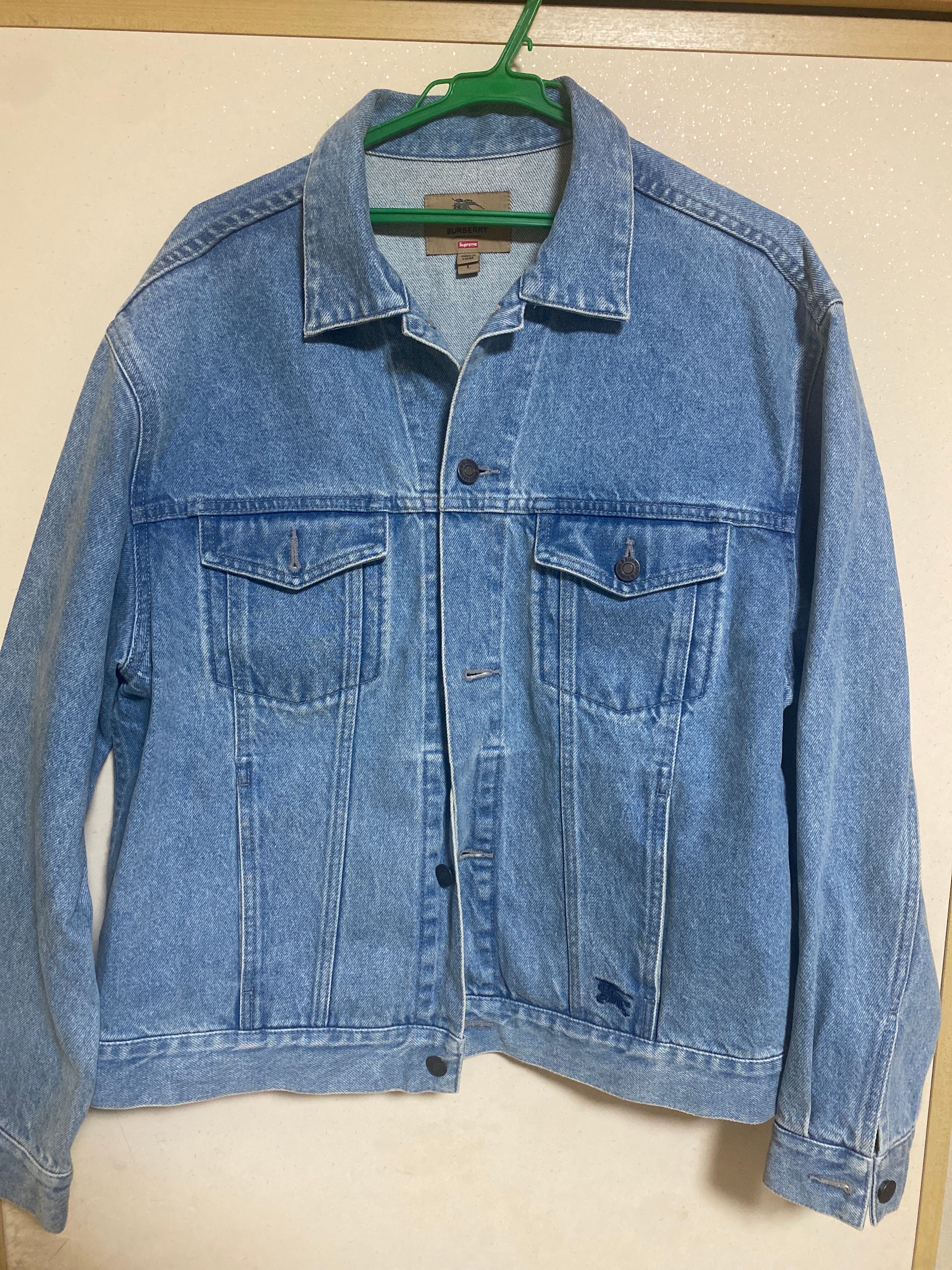 Supreme / Burberry Denim Trucker Jacket "Blue"