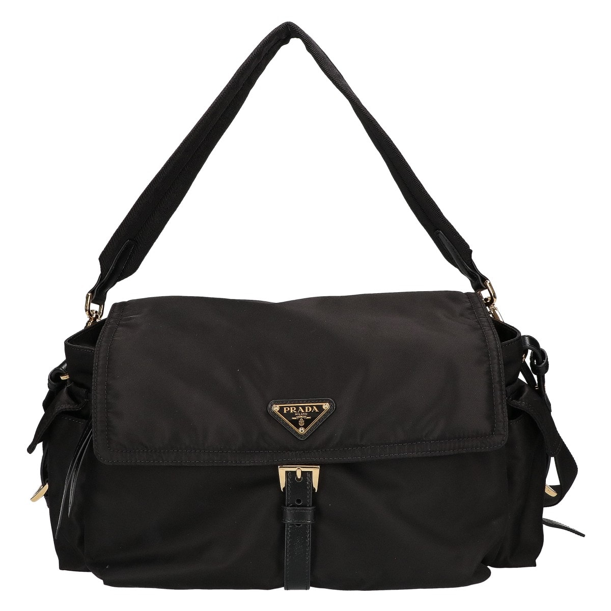 PRADA Explorer Large Re-Nylon Shoulder Bag "Black"