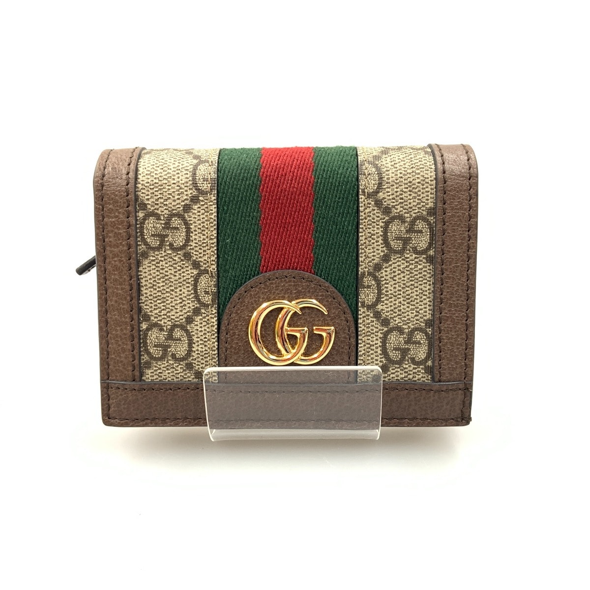 〇〇GUCCI グッチ オフィディア GGスプリーム 二つ折り財布 523155 8745 ベージュ  x ブラウン