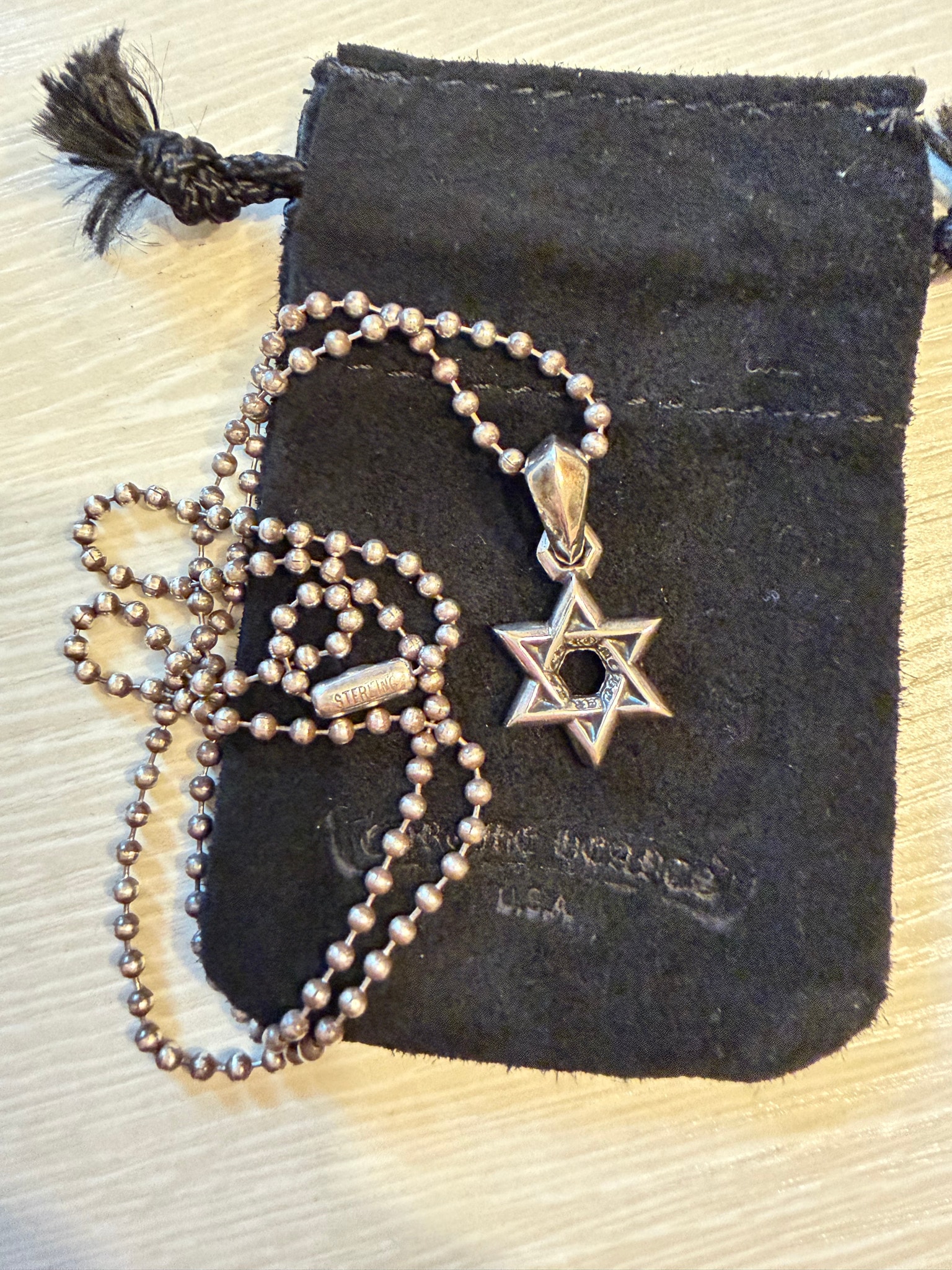 Chrome Hearts Star of David Charm "Silver"