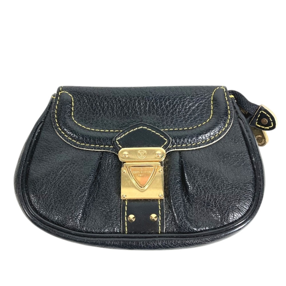 ルイヴィトン LOUIS VUITTON ミニョン  M91780 スハリ 財布 コインケース 小銭入れ ポーチ スハリレザー ブラック