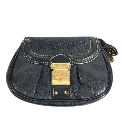 ルイヴィトン LOUIS VUITTON ミニョン M91780 スハリ 財布 コインケース 小銭入れ ポーチ スハリレザー ブラック