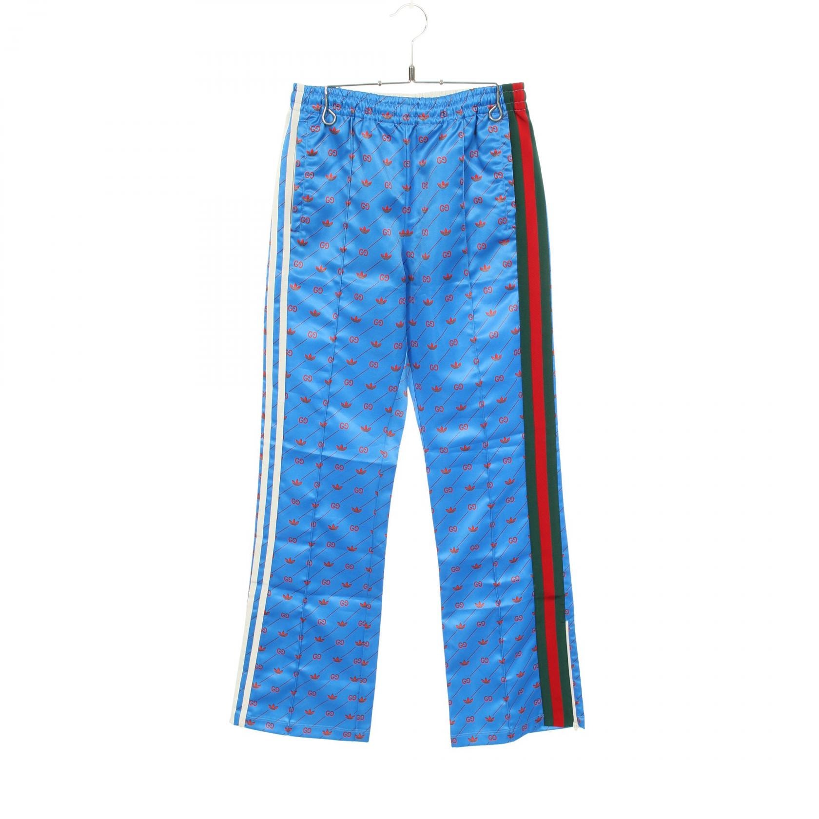 グッチ GUCCI GUCCI × adidas パンツ 衣料品 ボトムス ポリエステル レディース ブルー系 【中古】