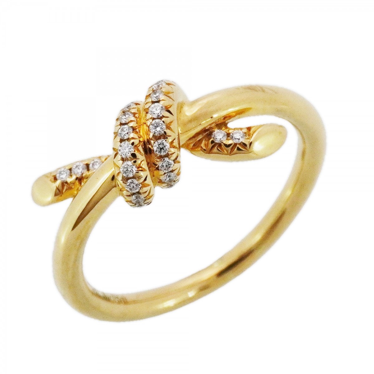 ★最終価格★SALE【6jcb0307】ティファニー リング ノット K18YG イエローゴールド ダイヤモンド 5号【中古】レディース